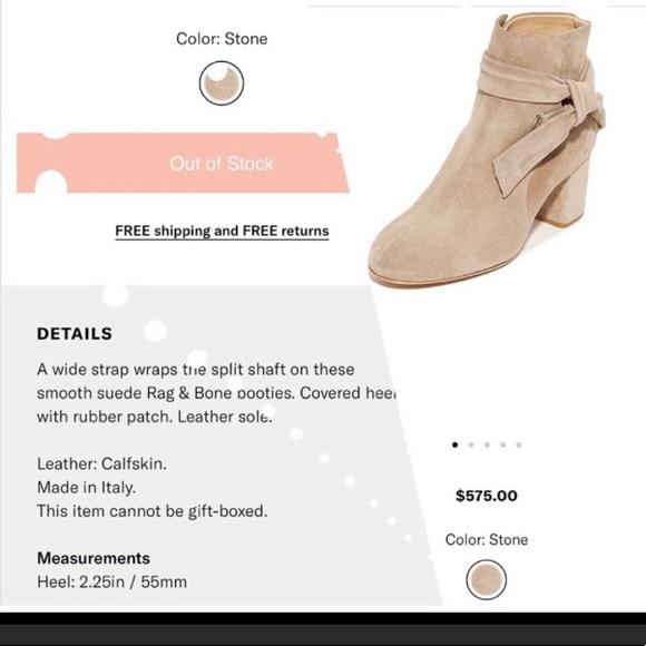 RARE Rag & Bone Go To Suede Neutral Ankle Boots - Picture 3 of 10